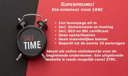 Promo actie webdesign